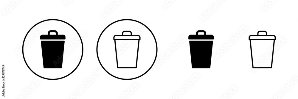 Trash icon vector. trash can icon. delete sign and symbol. Trash icon vector. trash can icon. delete sign and symbol.