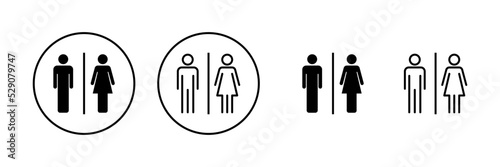 Toilet icon vector. Girls and boys restrooms sign and symbol. bathroom sign. wc, lavatory