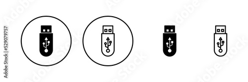 Usb icon vector. Flash disk sign and symbol. flash drive sign.