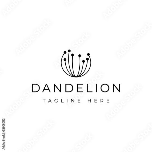 beautiful dandelion logo design