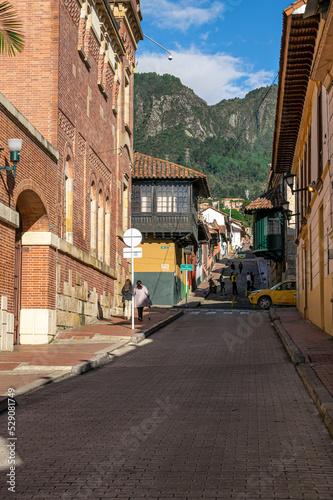 Paisaje urbano de la ciudad de Bogotá, Colombia, ubicada en sur américa.