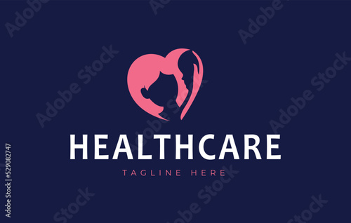 Mom Baby Logo Design Template