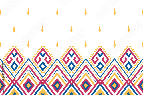 Colorful Ethnic patterns. native geometric Aztec patten. Mosaic on the tile. African Moroccan pattern. Ethnic carpet. Majolica. Ancient interior. Asian rug. Tribal vector ornament. textile. 