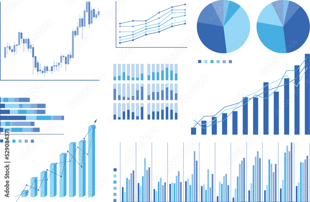 ビジネスチャートのベクターセット
