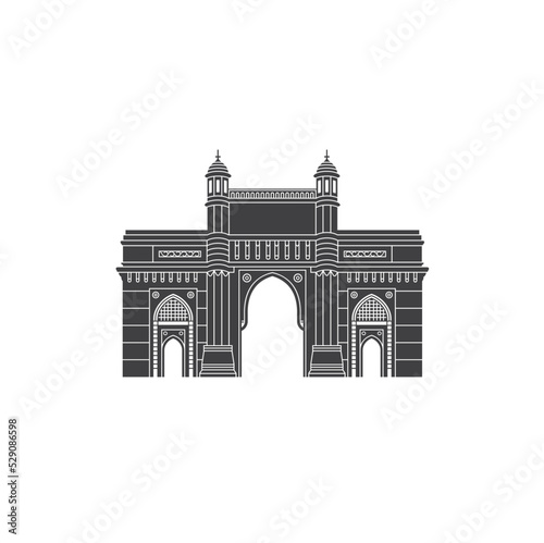 illustration of mumbai india, vector art.