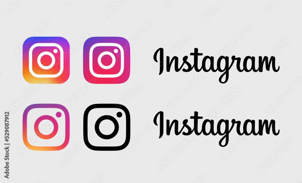 instagram logo collection: instagram vector, instagram icon, Editorial ...