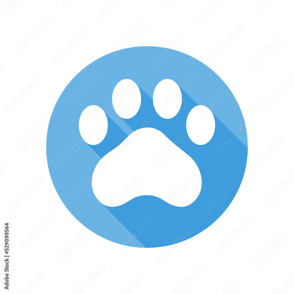 Dog and cat paws with sharp claws. cute animal footprints Dog and cat paws with sharp claws. cute animal footprints