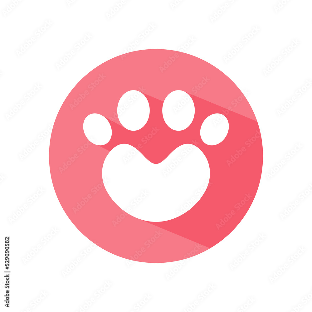 Dog and cat paws with sharp claws. cute animal footprints Dog and cat paws with sharp claws. cute animal footprints
