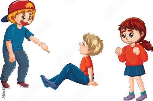 A boy abused by other kids