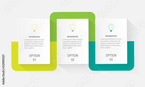 vector infographic design template with 3 option orsteps.