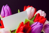 Tulips with note