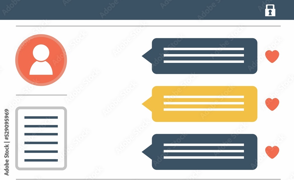 Fototapeta premium Social media interface icon