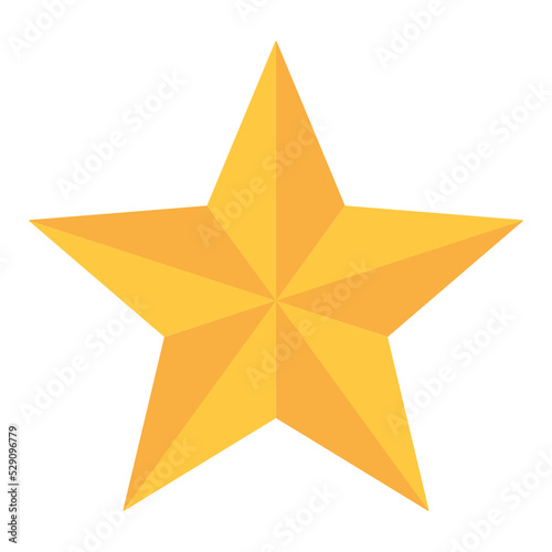 Golden Five-Pointed Star