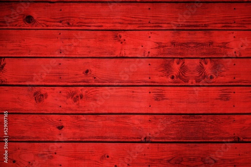 Red wooden planks background