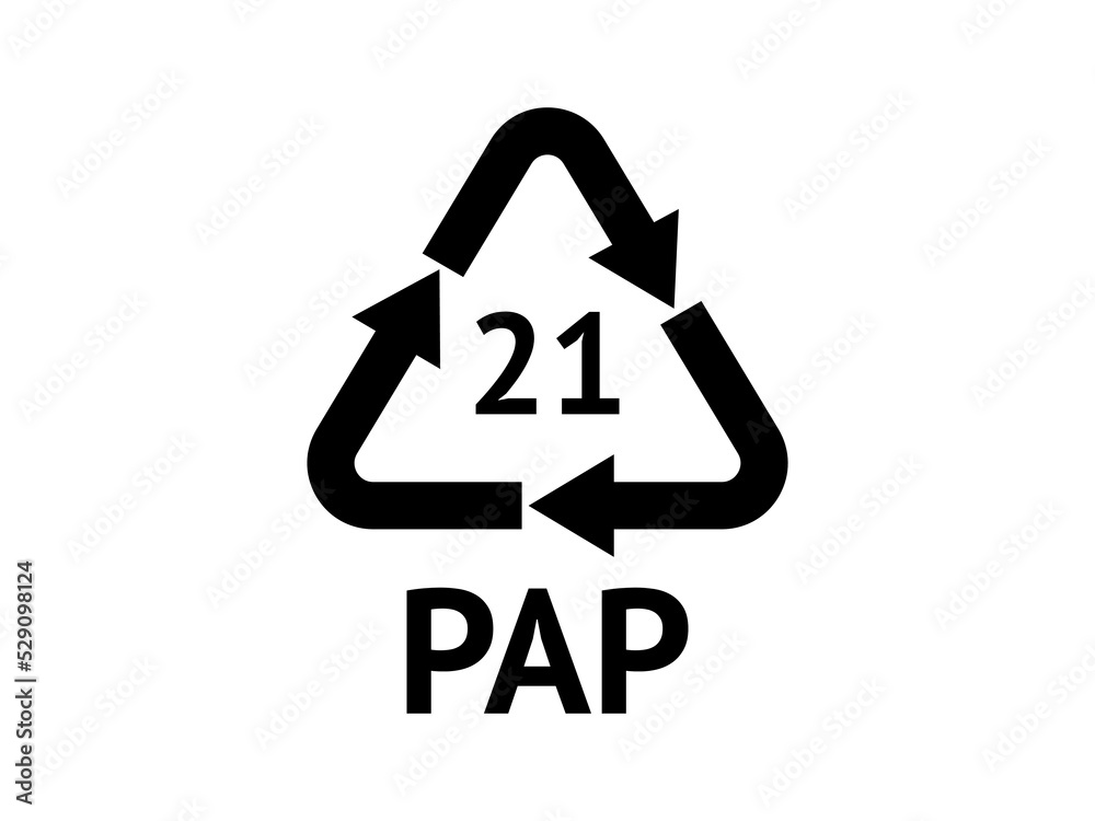Paper Recycling codes. Recycling symbol on an isolated background. Mobius tape.
Special icon for sorting and recycling. Secondary use. Vector illustration for Packaging Marking. Paper Recycling codes. Recycling symbol on an isolated background. Mobius tape.
Special icon for sorting and recycling. Secondary use. Vector illustration for Packaging Marking.