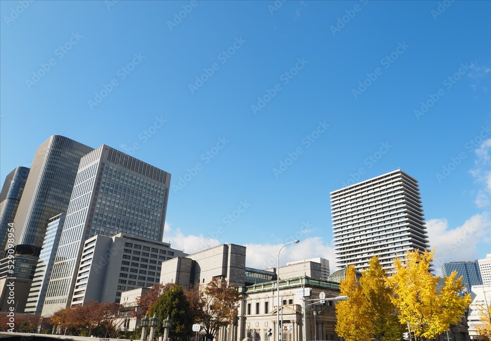 Fototapeta premium 大阪の高層ビル群 