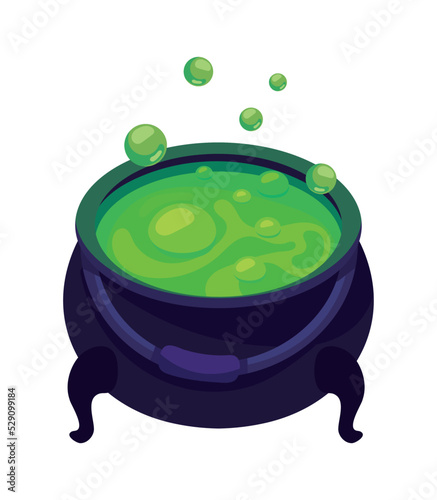 witch pot with spell