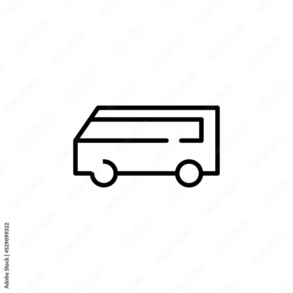 Car, Automobile, Transportation Line Icon Vector Illustration Logo Template. Suitable For Many Purposes.