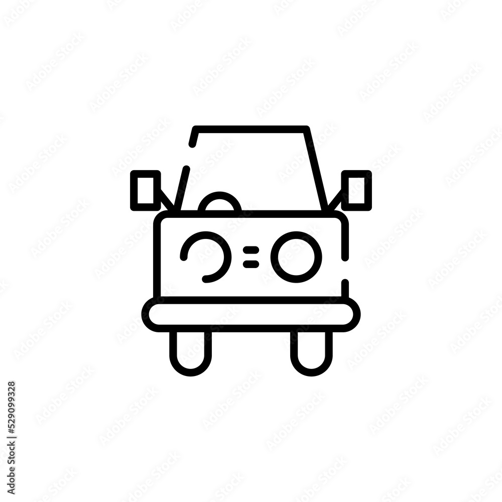 Obraz premium Car, Automobile, Transportation Line Icon Vector Illustration Logo Template. Suitable For Many Purposes.