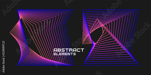Composition with geometric shapes. Abstract elements for design.