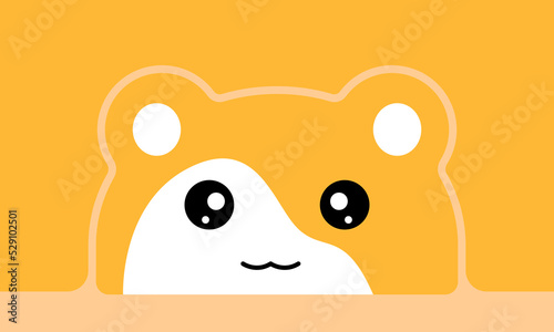 cute bear vector. cute animal design. bear with flat style - stock vector.