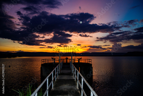 sunset on the pier