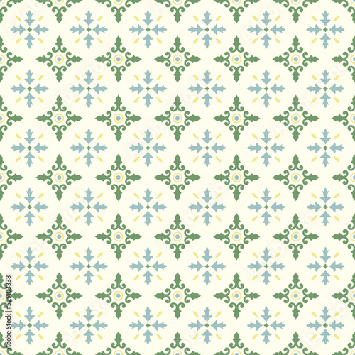 Vector Azulejo tile pattern, retro old tiles mosaic, geometric seamless pattern