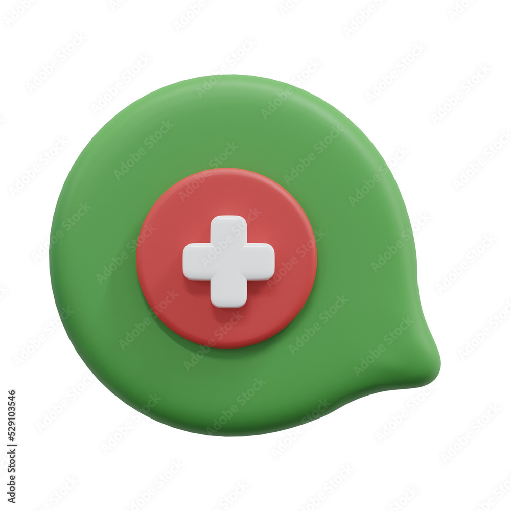 Obraz premium 3d render medical sign icon