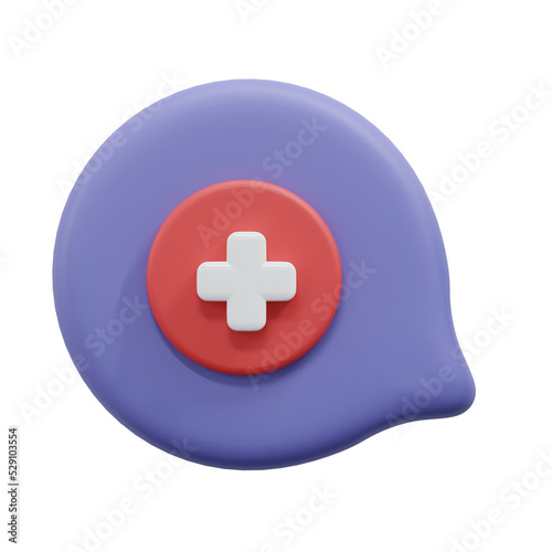 3d render medical sign icon