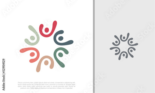 Global Community Logo Icon Elements Template. Community human Logo template vector. Community health care. Abstract Community logo. Human Resources Consulting Company.