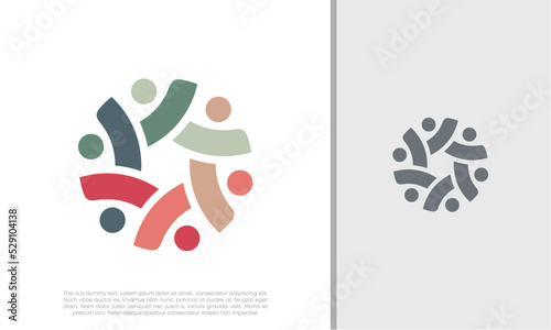Global Community Logo Icon Elements Template. Community human Logo template vector. Community health care. Abstract Community logo. Human Resources Consulting Company.