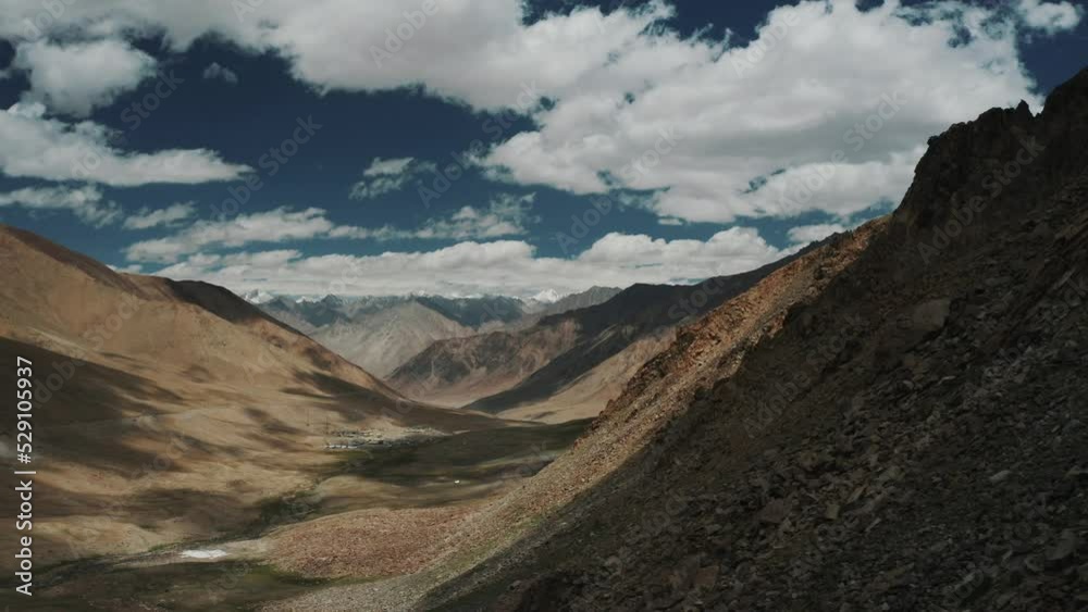 Aerial view of mountain landscape in Ladakh region, India. Aerial view of mountain landscape in Ladakh region, India.
