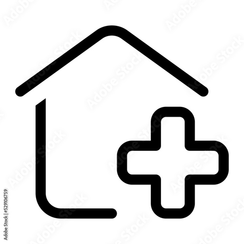 medical clinic outline icon vector