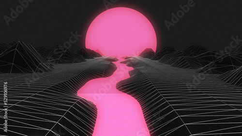 80's Retrowave, River to the Moon