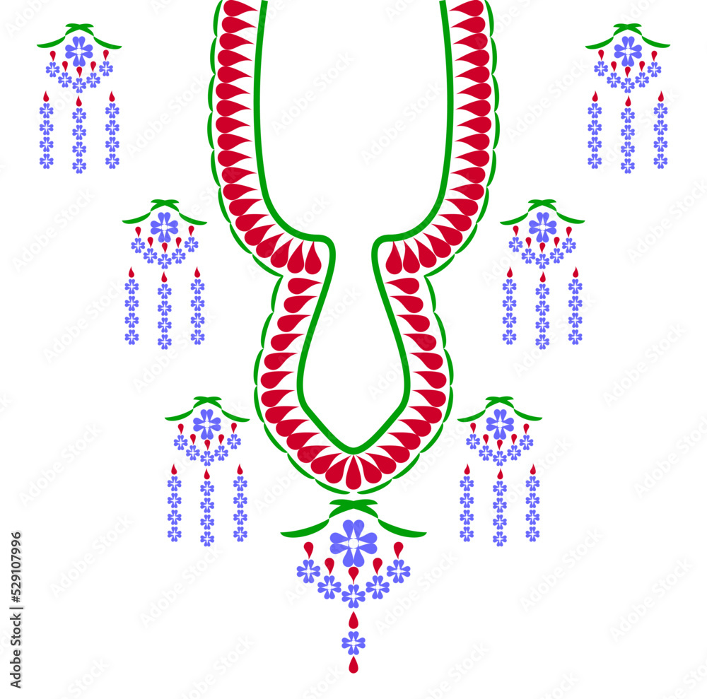 Obraz premium Geometric lines in blue and red green on background.