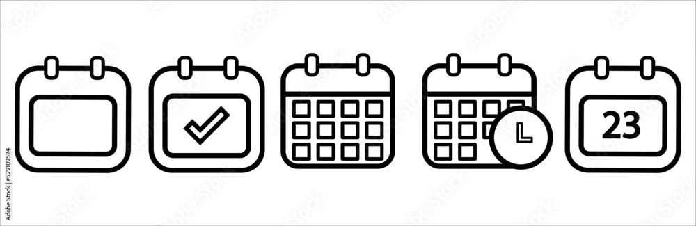 Calendar icon vector. Deadline, season icon symbol flat design. Illustration Calendar icon vector. Deadline, season icon symbol flat design. Illustration