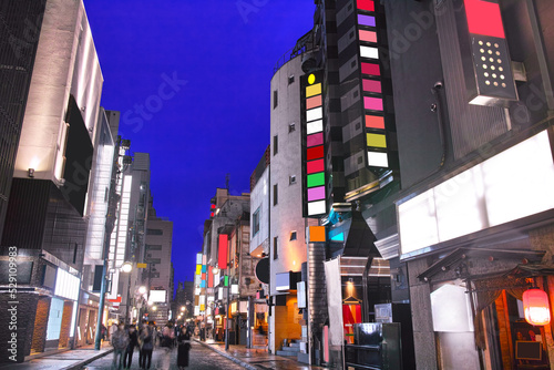 Wallpaper Mural 北海道札幌市のすすきの新宿通り、歓楽街の夜景
 Torontodigital.ca