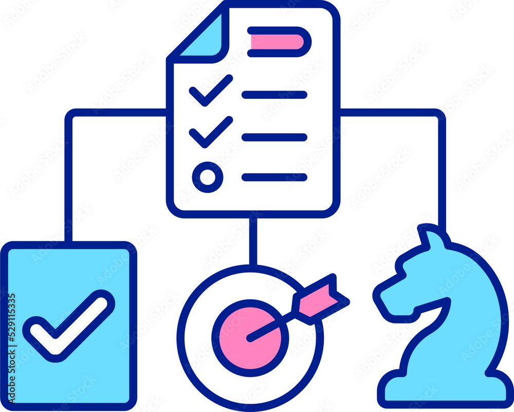 Successful business plan RGB color icon. Well designed corporate strategy. Company improvement. Isolated vector illustration. Simple filled line drawing. Editable stroke. Arial font used Successful business plan RGB color icon. Well designed corporate strategy. Company improvement. Isolated vector illustration. Simple filled line drawing. Editable stroke. Arial font used
