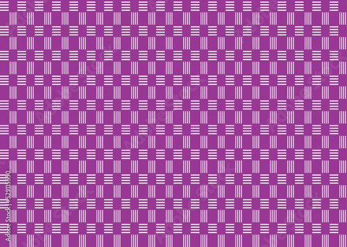 Abstract Vector Seamless Checkered Square and trellis geometric, chevron Pattern purple