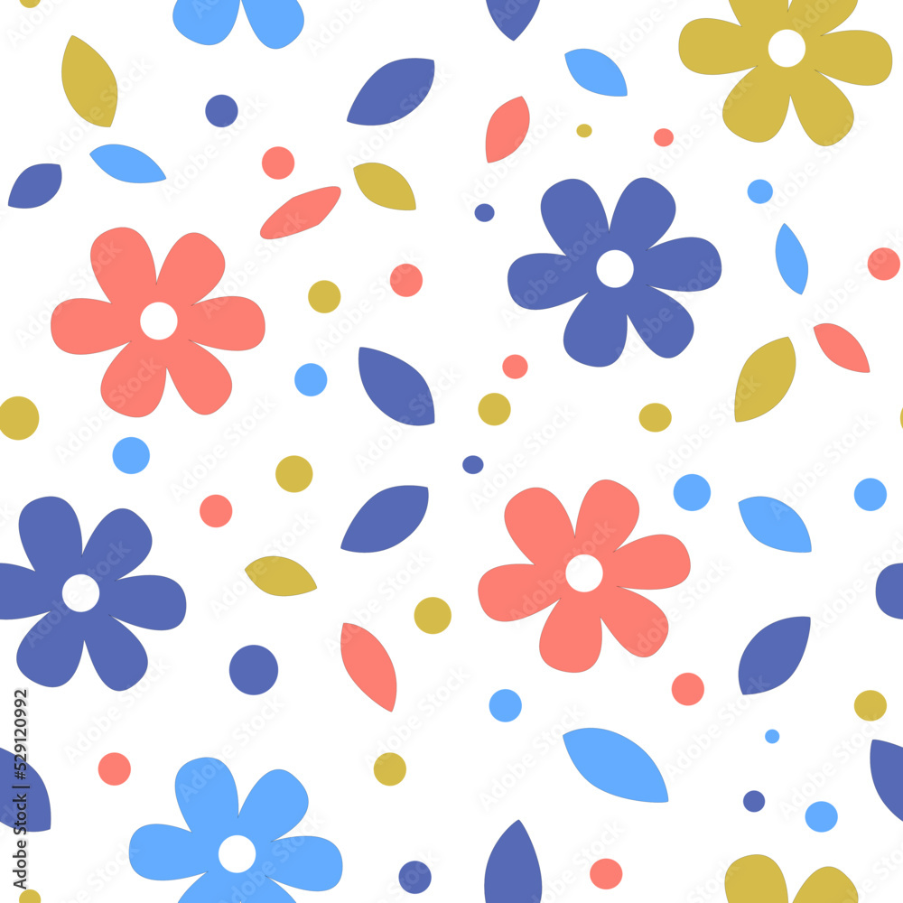 Floral seamless pattern on white background Floral seamless pattern on white background