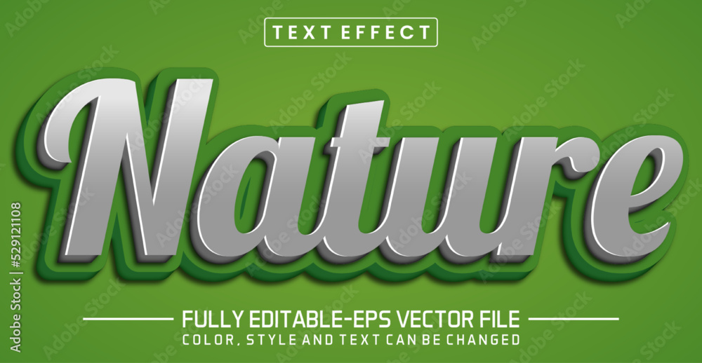 Fototapeta premium Nature text 3d editable style effect