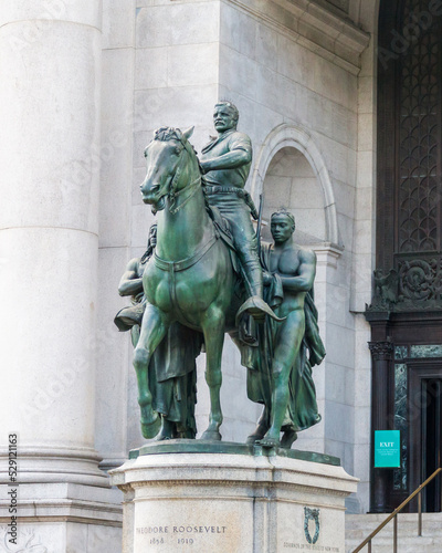 Theodore Roosevelt equestrian monument at the Museum of Natural History in New York City photo