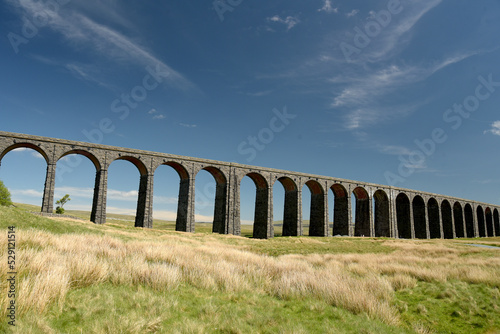 Ribbleshead viaduct and scenery in Ribblesdale, Yorkshire Dales