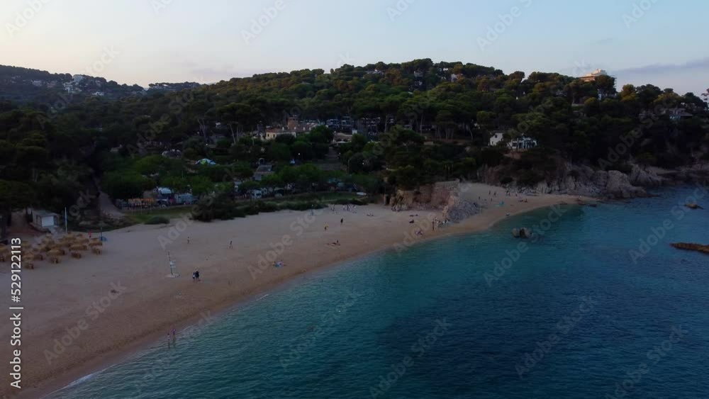 Vacation home in pine forest on the beach.
Stunning aerial view flight fly backwards drone at sunset golden houre evening in spain aro beach summer july 2022. Marnitz 4k Cinematic from above Vacation home in pine forest on the beach.
Stunning aerial view flight fly backwards drone at sunset golden houre evening in spain aro beach summer july 2022. Marnitz 4k Cinematic from above