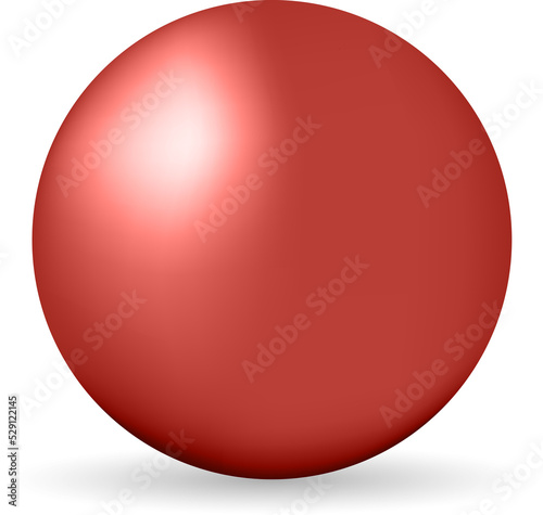 Colorful glossy sphere. Ball with shadow