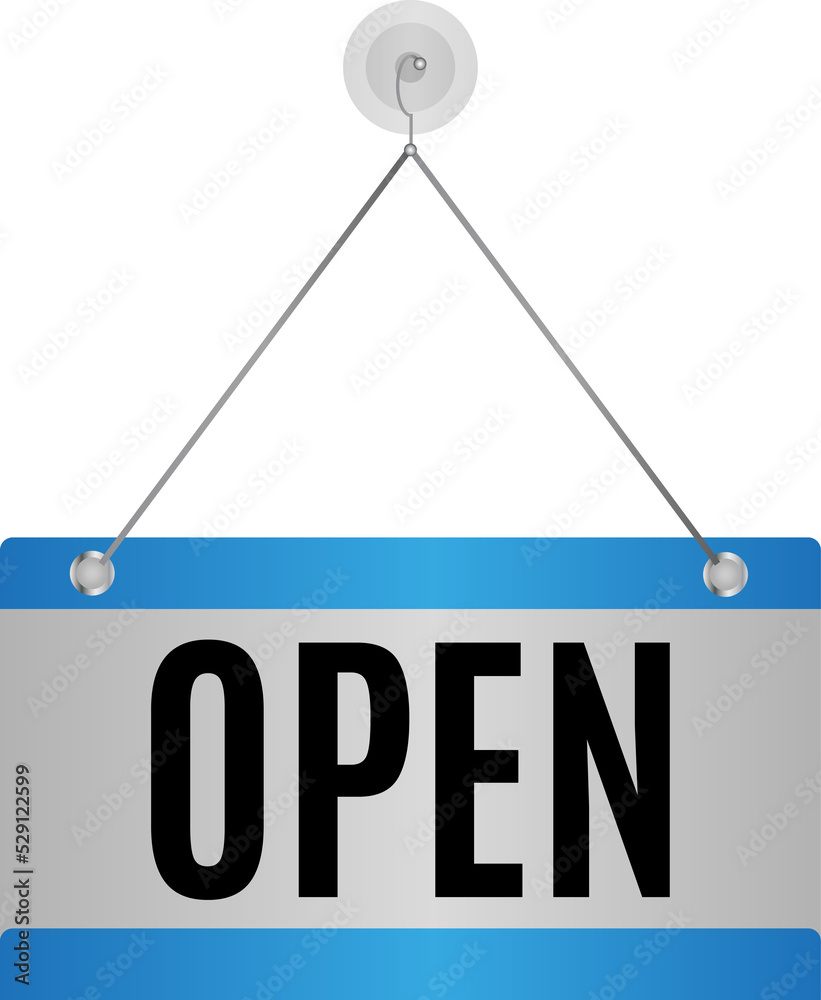 Door Plate with open word