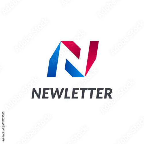 Vector logo design template for business. Letter N logo. 