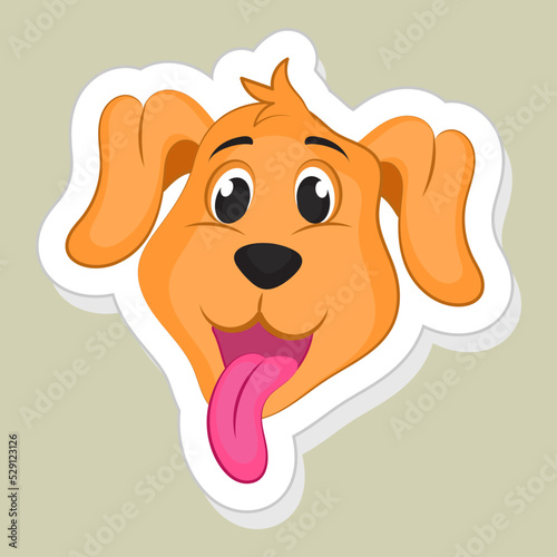 Sticker or label of Happy Dog.