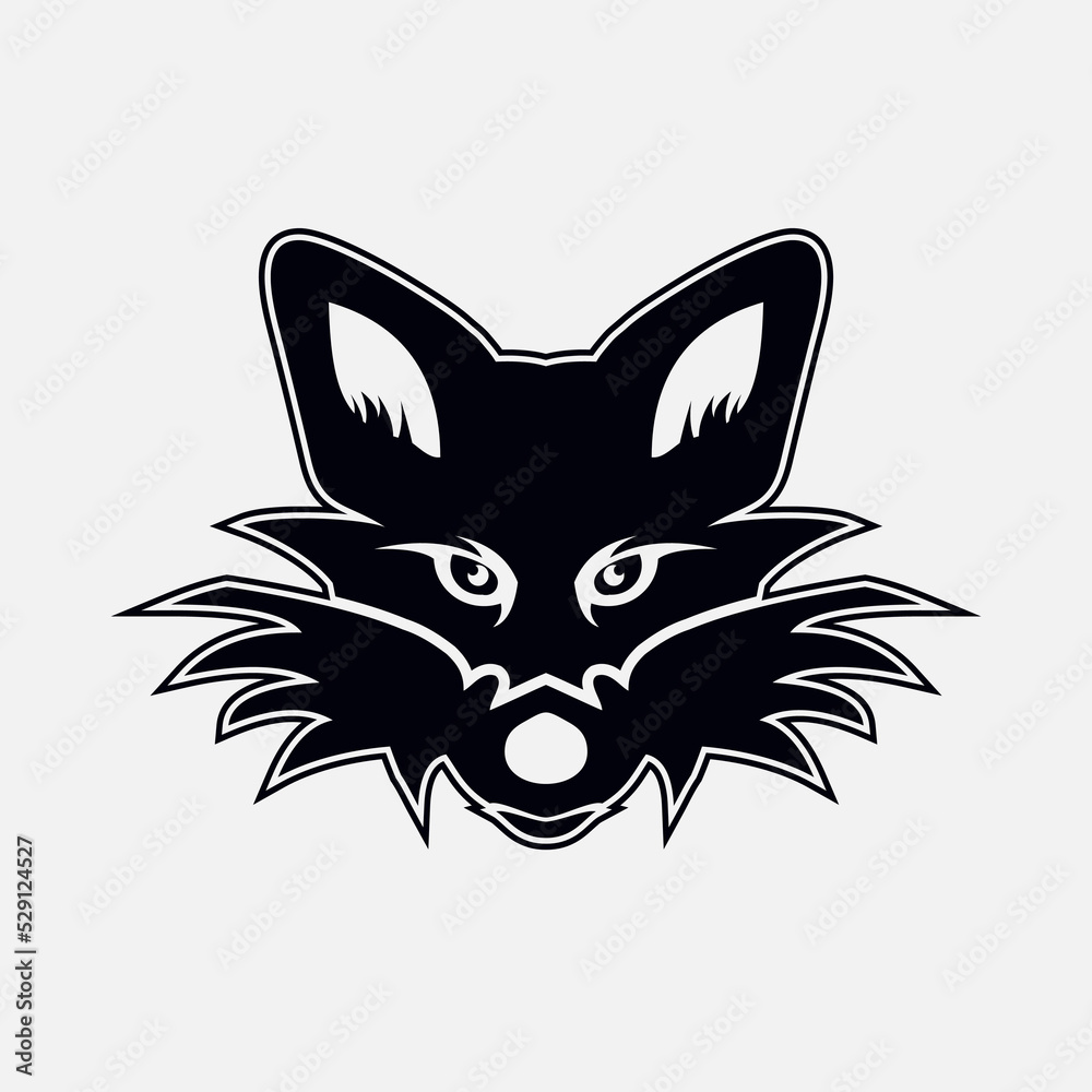 Fototapeta premium black and white cat
