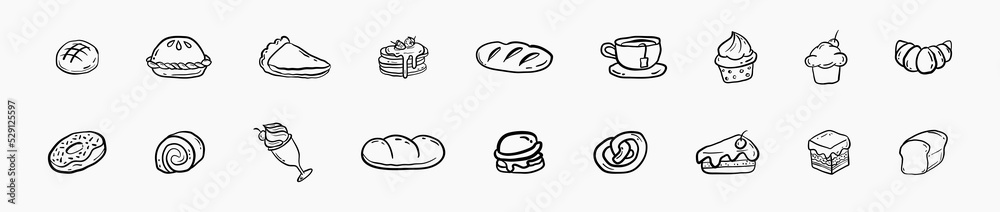 Rustic bakery hand drawn element Rustic bakery hand drawn element